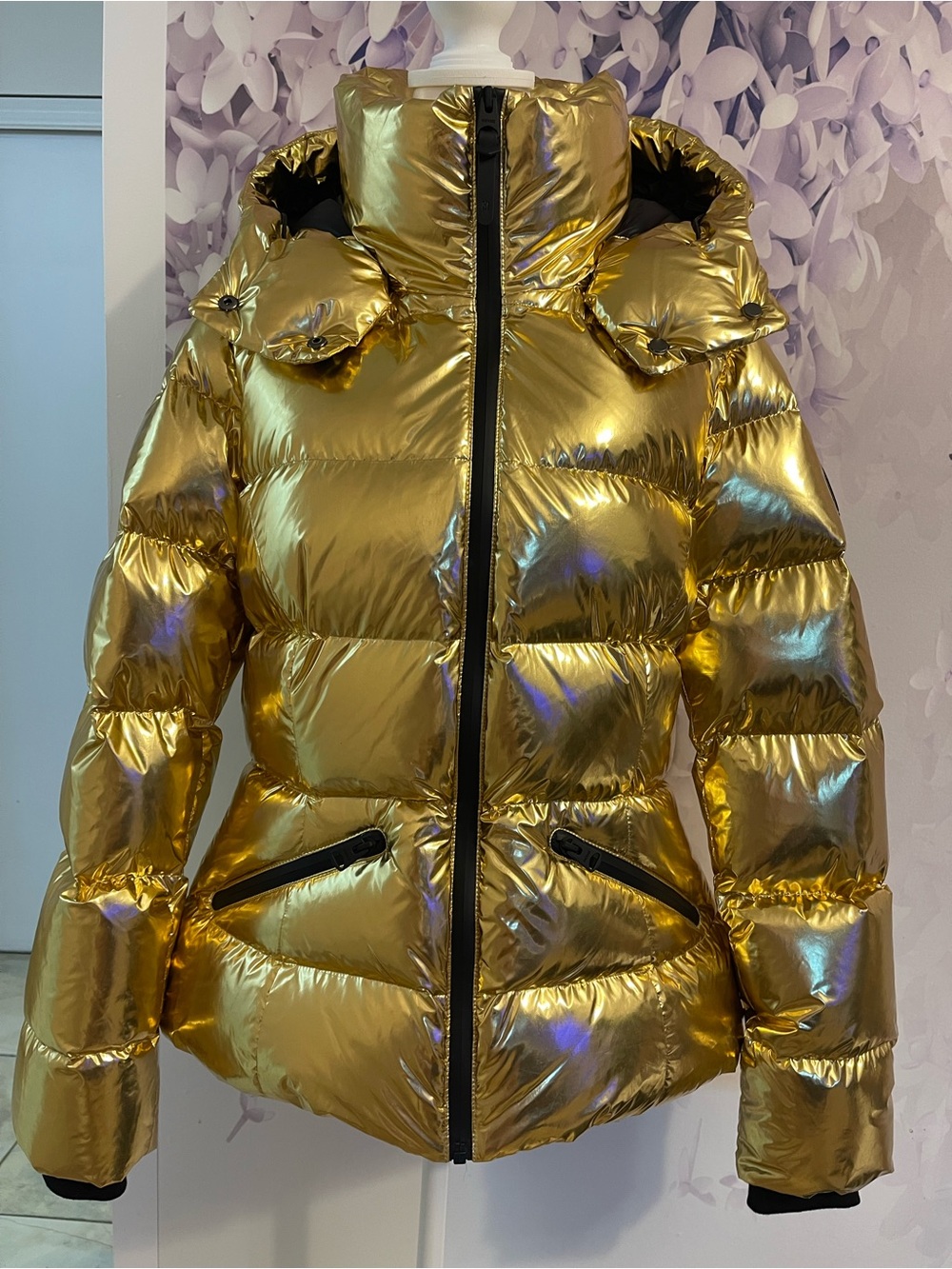 Mackage Jack Madalyn Puffer Jacket – Gold with Black Zippers